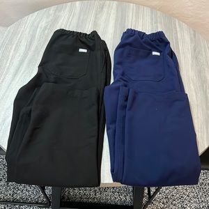 mens figs pisco scrub pants black navy size small/short